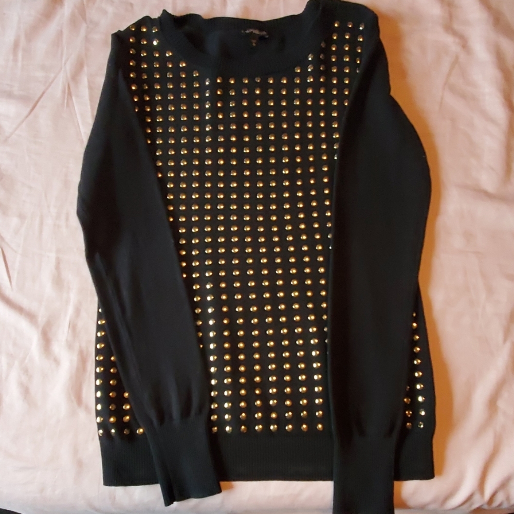 Black stud sweater